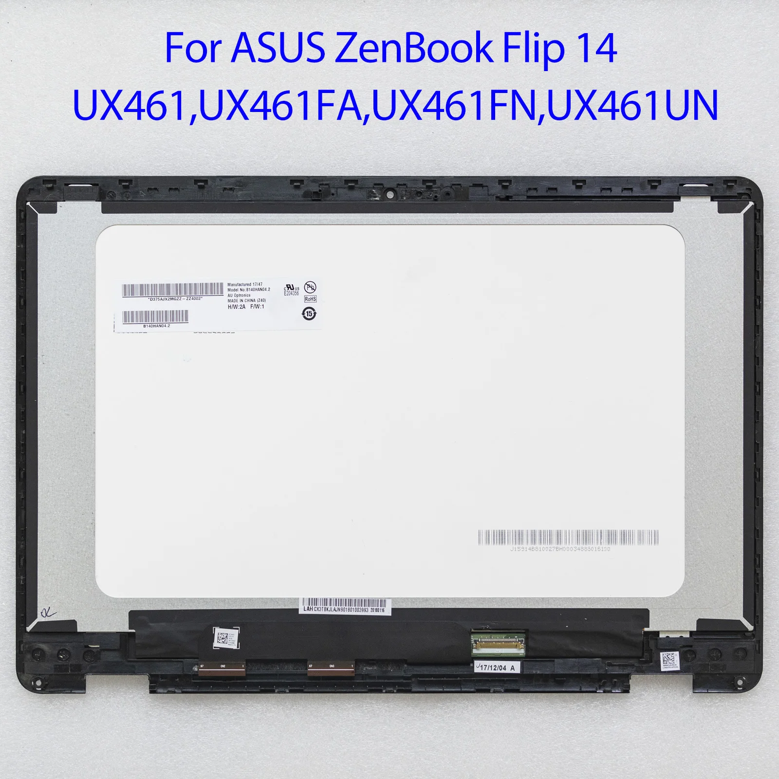 

14.0''inch LCD Touch Screen Assembly for ASUS ZenBook Flip 14 UX461 UX461FA UX461FN UX461UN FHD 1920x1080 With Frame