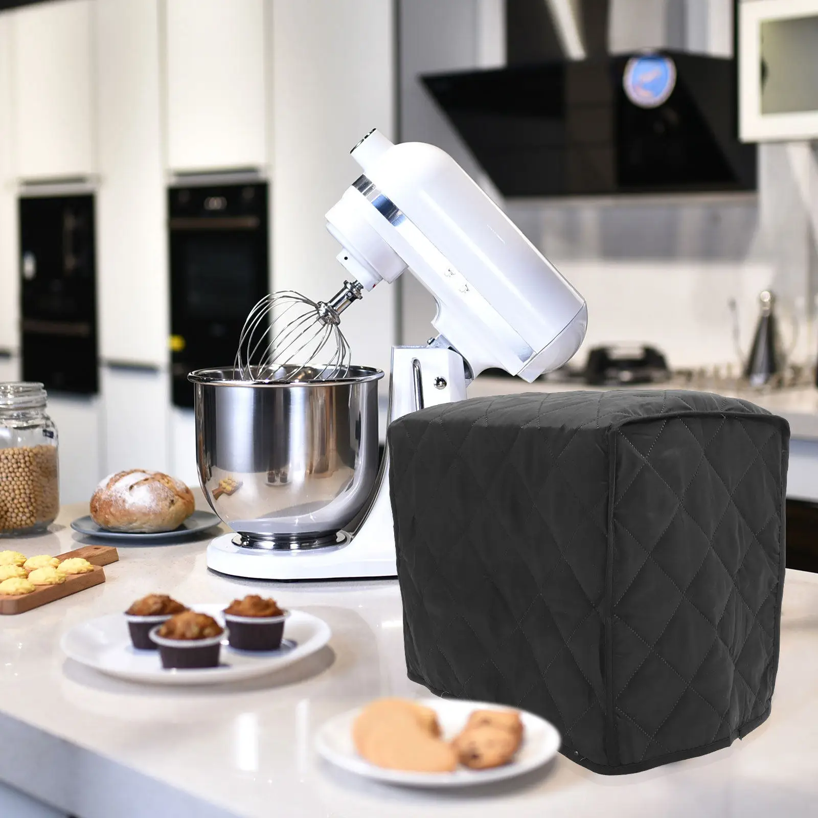 

Protective Appliance Cover Quilted Polyester Household Reusable Toaster Cover Bread Maker Protector Kitchen Toaster Protective