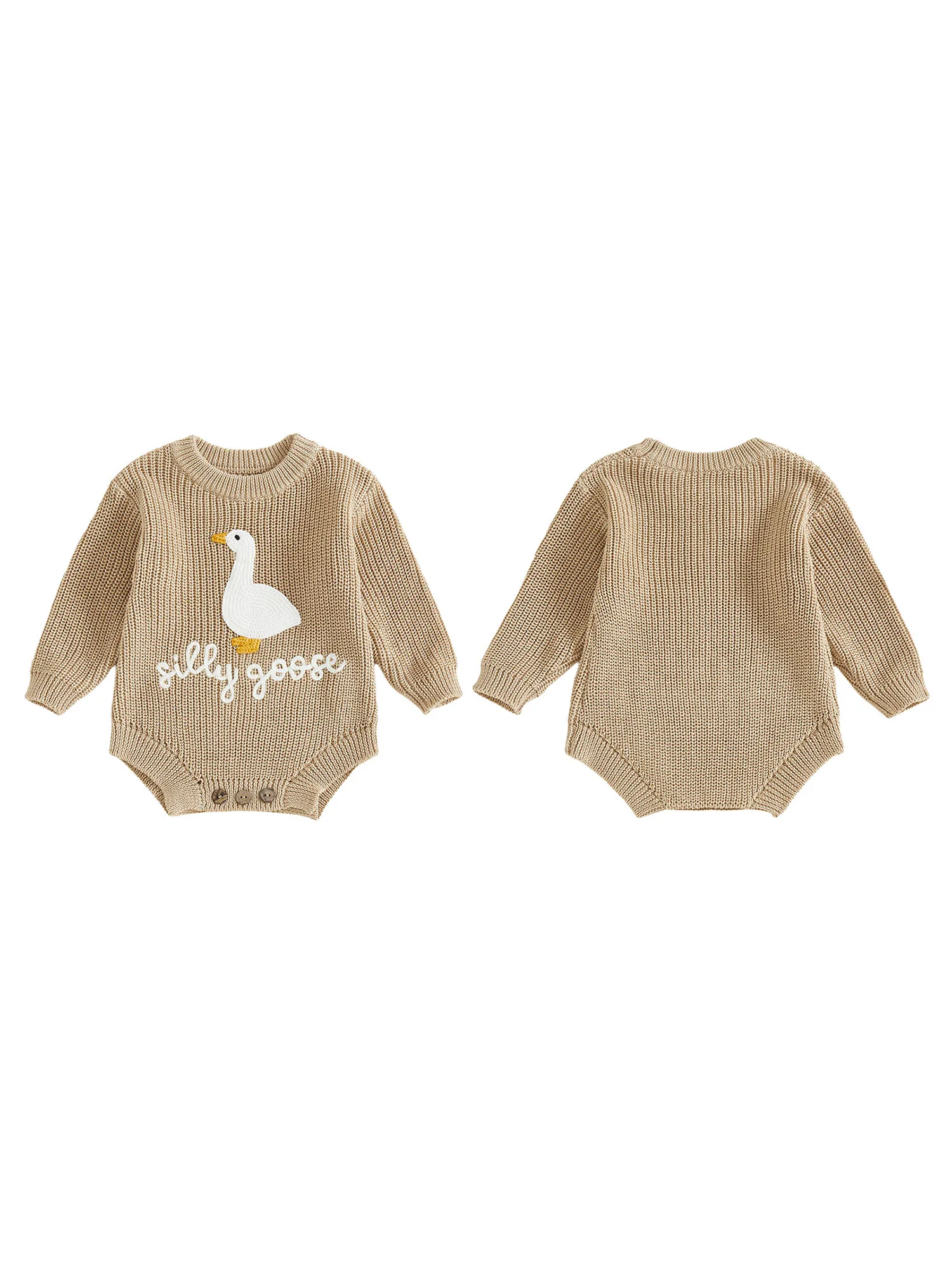 

Adorable Newborn Knit with Sweetheart Neckline and Playful Elephant Applique for Baby Girls