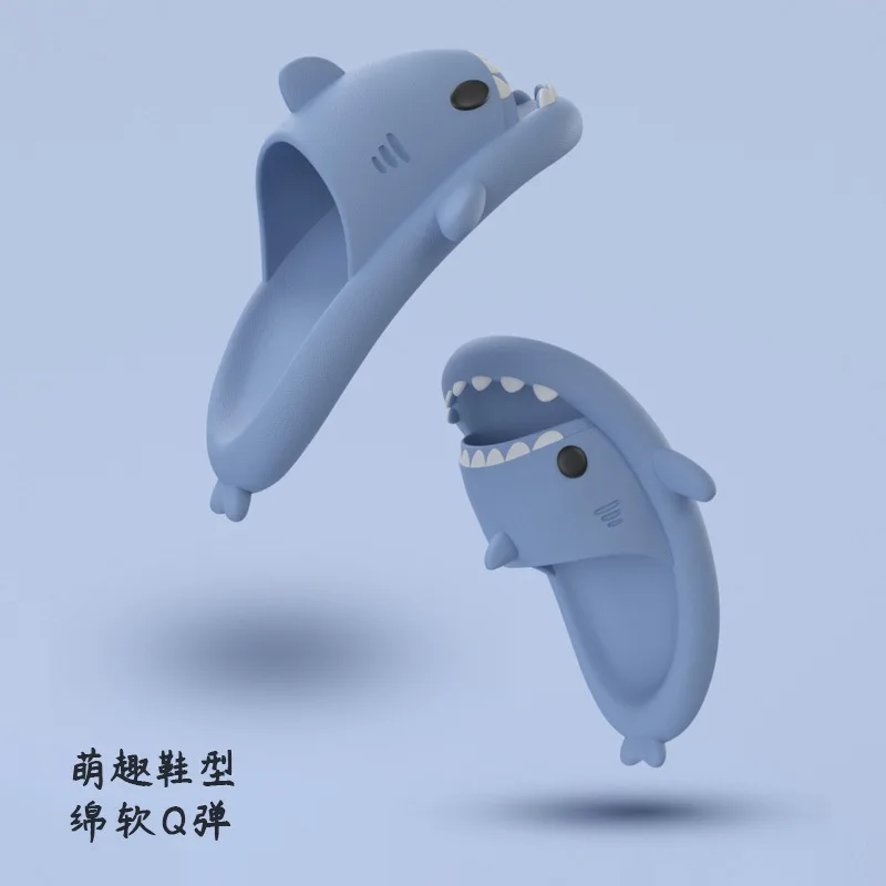 Comwarm Children Shark Slippers Summer Cute Beach Shoes Lightweight Home Fashion Sandals Cartoon Comfort Casual Slides For Kids