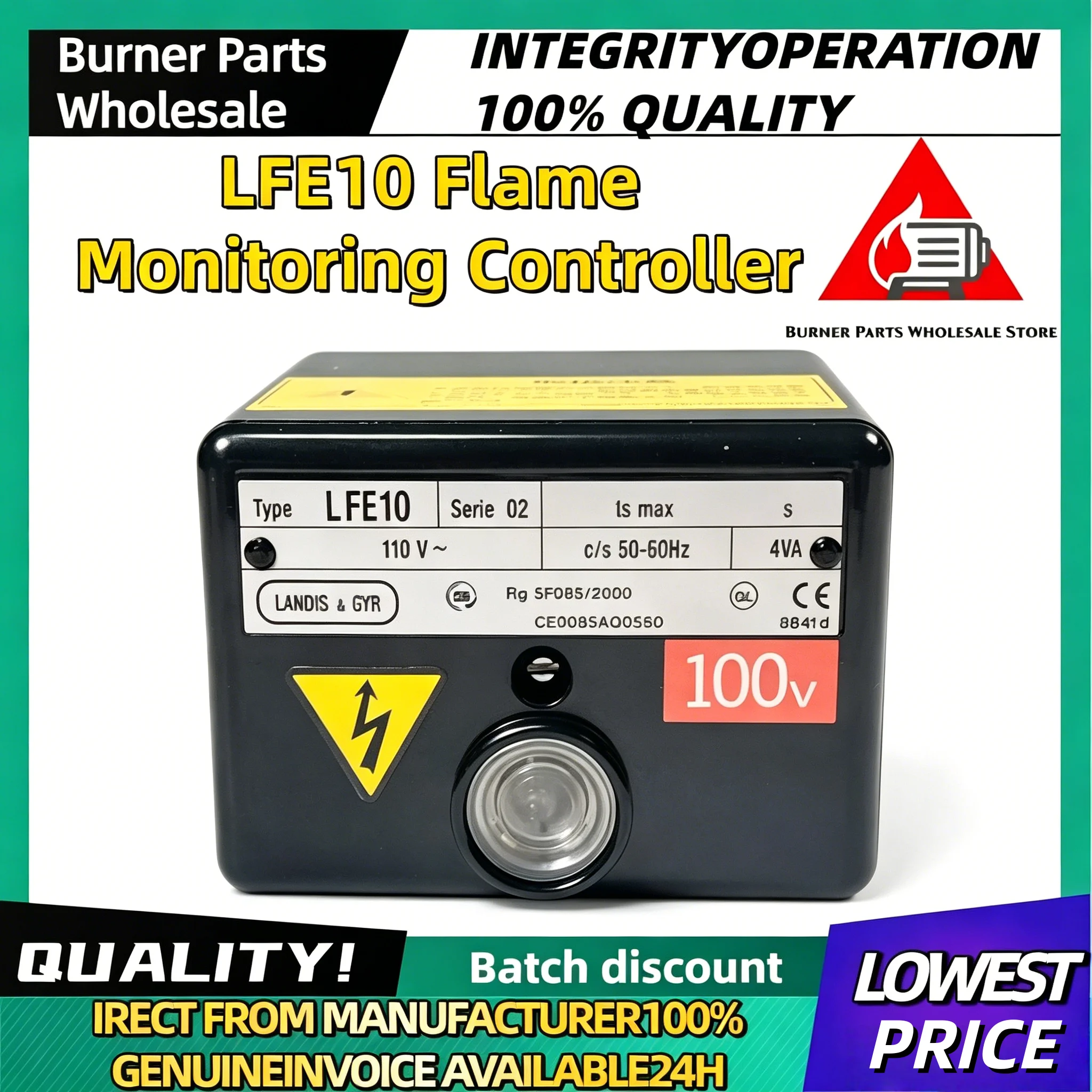 【Germany】Original LFE10 Flame Signal Amplifier Flame Safety Monitoring Relay For Industrial Boiler Gas Oil Combustion Bur