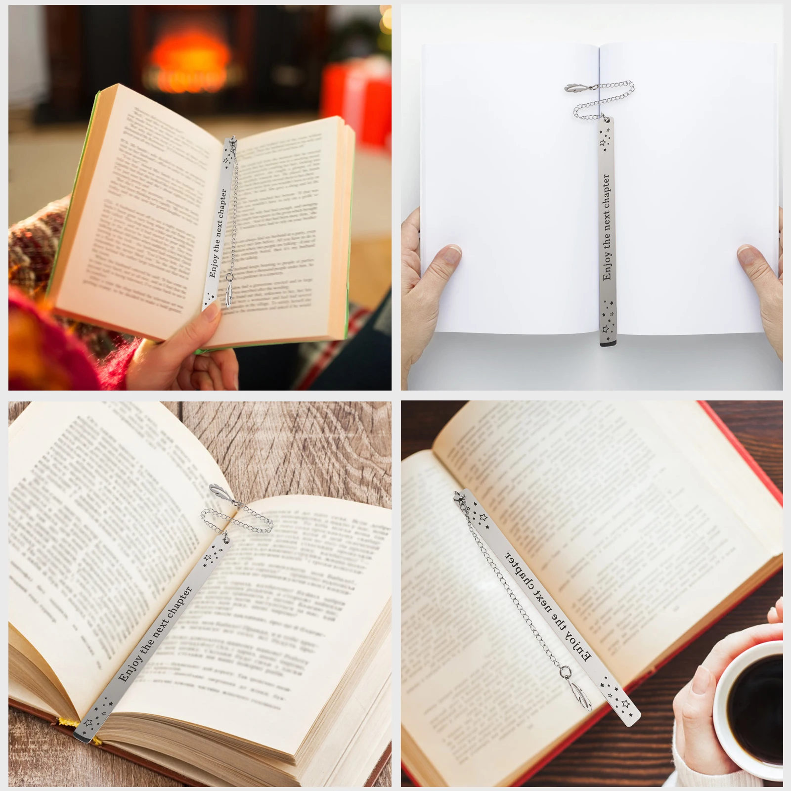 

Metal Bookmarks for Women Men Teachers Students Stainless Steel Gifts Holiday Festival Kids Books Accessories Student