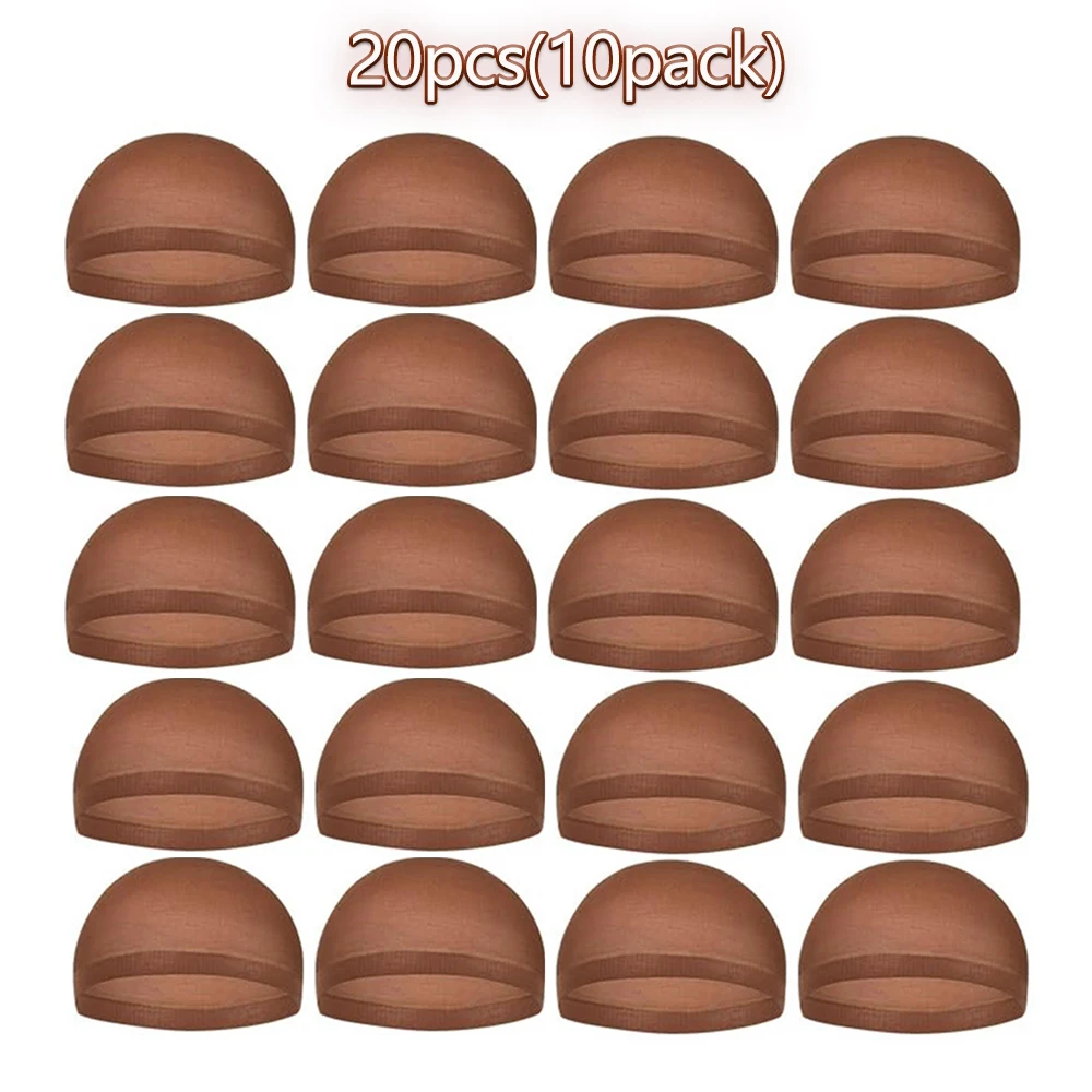 4/20 Stück Rotbraune Perückenkappen, Elastisch, Atmungsaktiv, Unsichtbar, Perfekt für den Professionellen Einsatz, 2 Stück/Packung – Detail 2