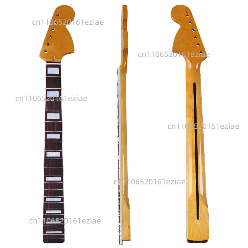 Electric Guitar ST6 Neck Large Head Gemstone Edging Glossy Handle 22 Fret Guitar Neck Instrument Modification DIY Parts