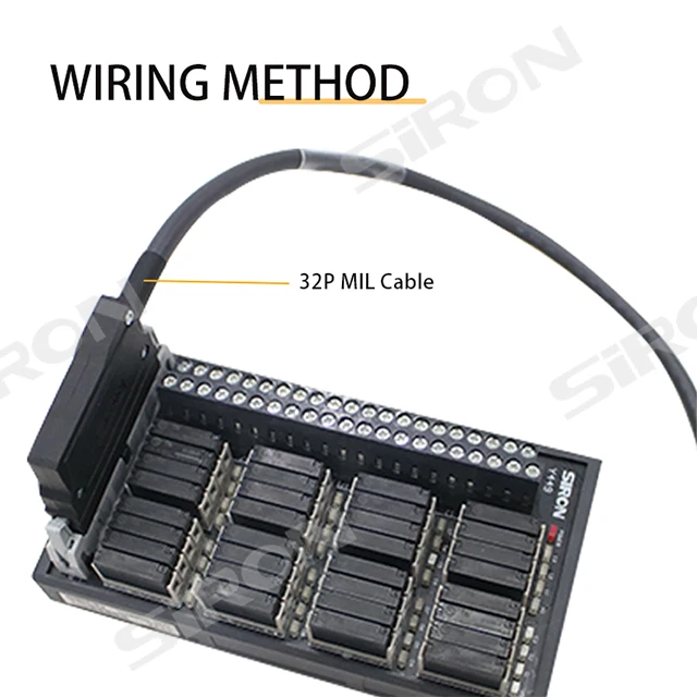 Y449 Electrical Relay 32-Position DIN Rail Mount Relay Module Wide Bottom Signal Relay Module