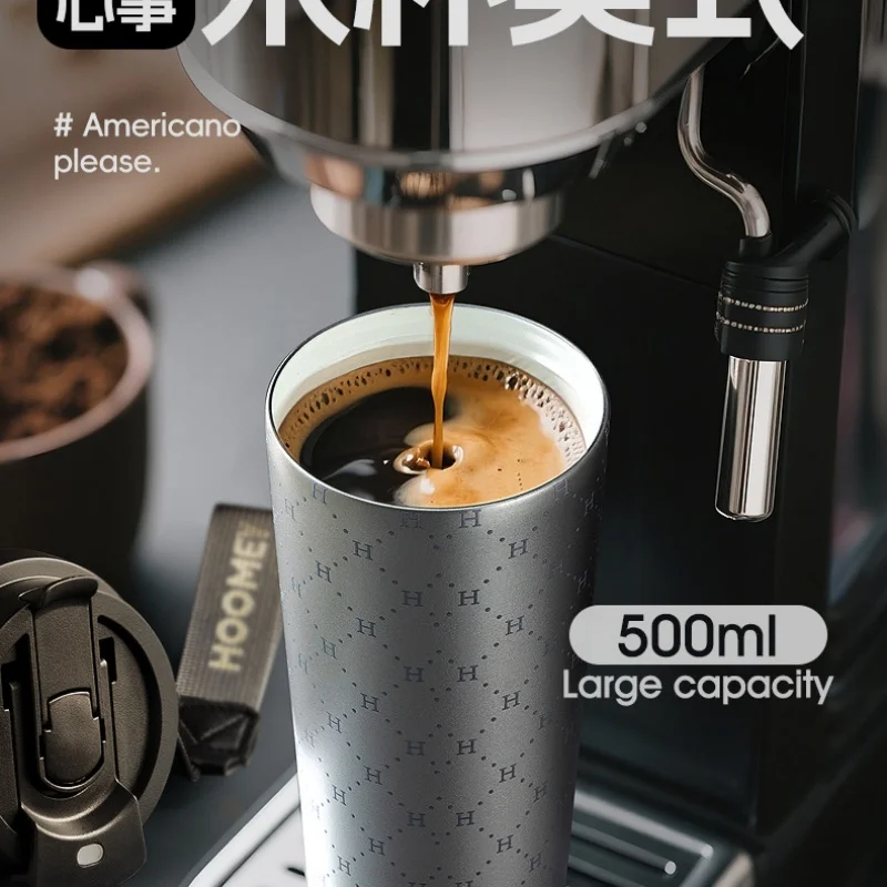 Insulated Coffee Mug with Ceramic Coating Travel Mug with Leak-proof Straw Lid Vacuum Double-wall Tumbler Thermal Cup Keep Cold 2