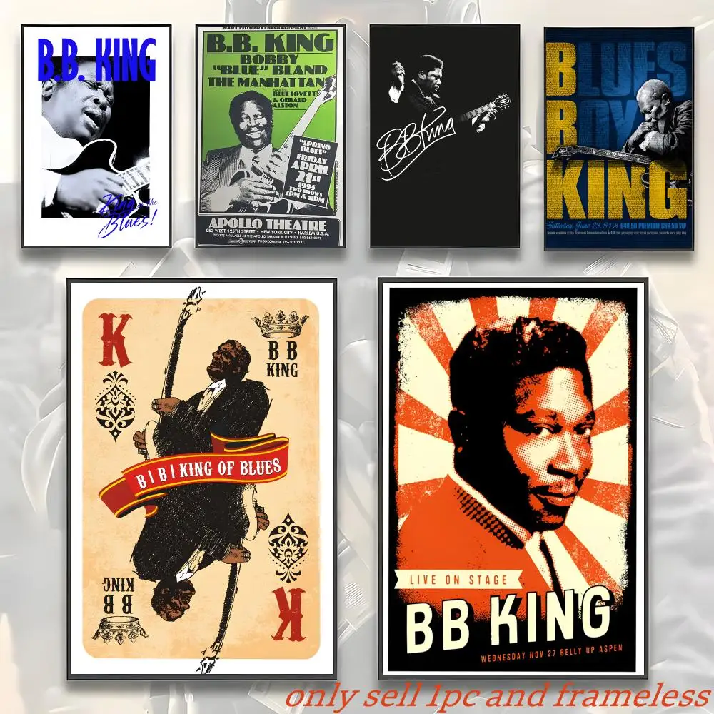 The King of Blues B-B. B. King Poster Gift with prints Home bedroom living room decoration promotion and display