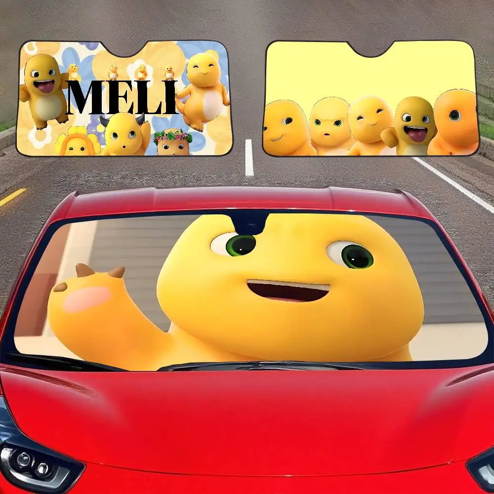 

Cute Milk Dragon N-Nailong Car SunShade Windscreen Front Window Visor 70x130cm Sun Visor Solar Protect Plaid Gift Novelty Car