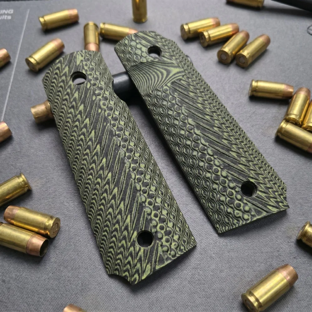 1911 G10 Handle Grips High Strength Anti-Slip Pattern Grips for Colt 1911 Airsoft Toy Mod Parts