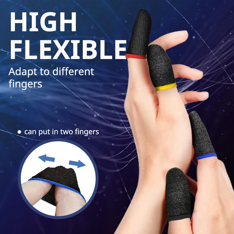 10/20 Pairs Finger Sleeve For PUBG Mobile Game Finger Cover Breathable Game Controller Touch Screen Luminous Gaming Thumb Gloves