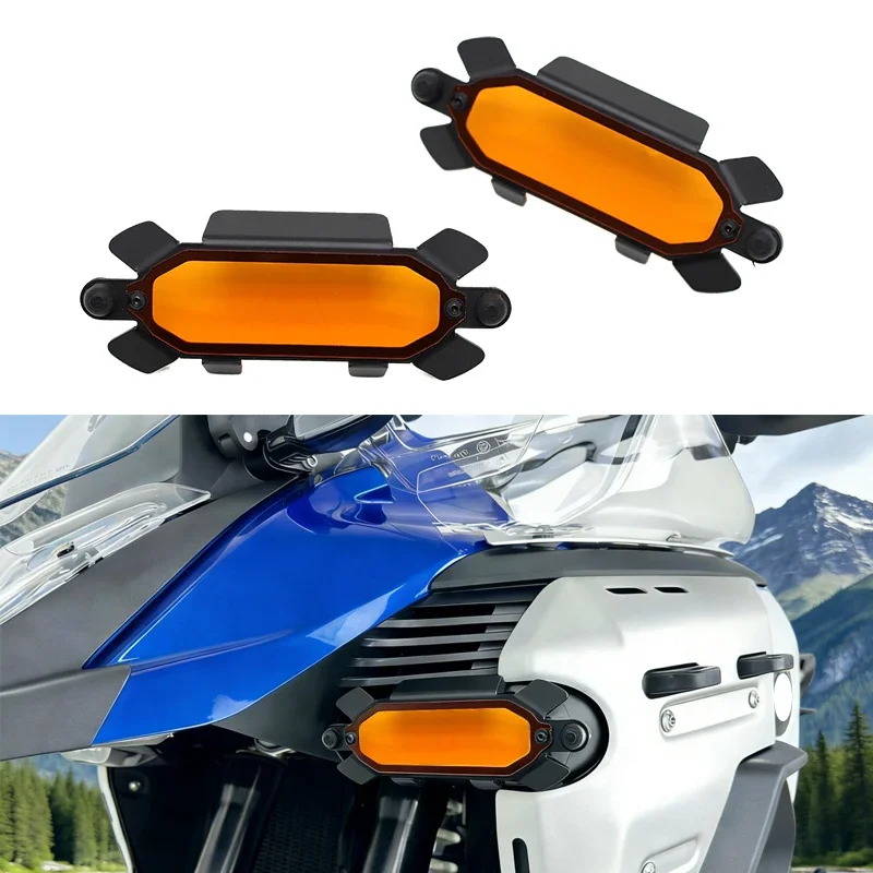 Para BMW R1300GS ADV R 1300 GS Adventure 2024-2026, Cubierta Protectora de Luz Auxiliar LED Motocicleta, Rejilla Protecc