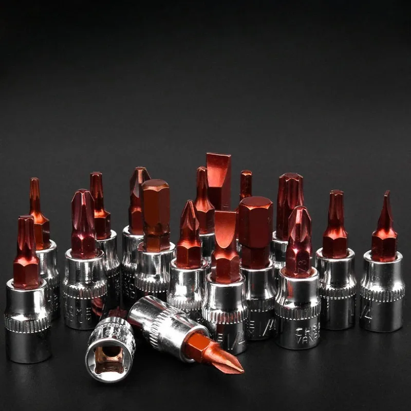 

6pcs 1/4 Inch S2 Drive Hex Bit Sockets Set H3 H4 H5 H6 H7 H8 Metric Screwdriver Bit Sockets Hand Tools Socket Joint Hexagonal