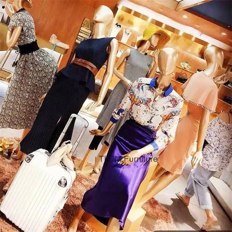 Rose for Clothes Wedding Dress Window Display Stand Female Gold Full Body Mannequin Mannequin Women's Clothing Store Mannequins