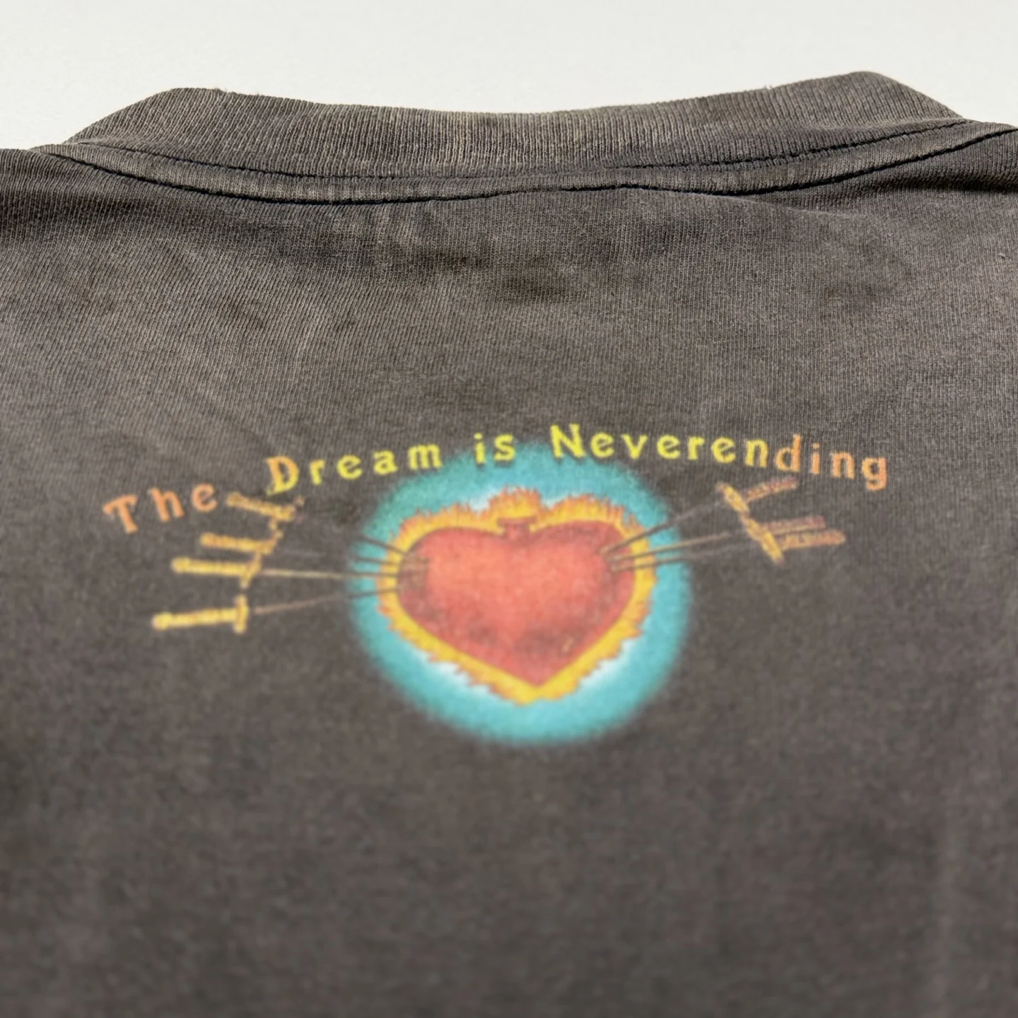 26ss SAINT Washed HEART T Shirt Men Women Best Quality Oversize Tee Tops T-Shirt
