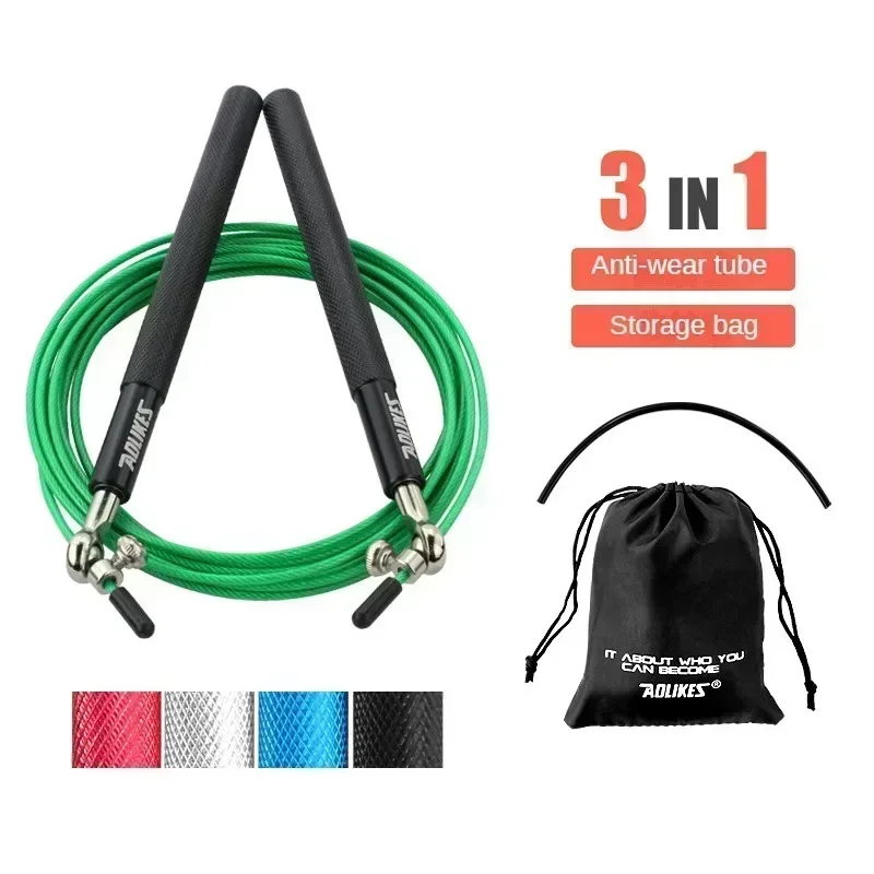 1PCS Crossfit Speed Jump Rope Professional Skipping Rope For MMA Boxing Fitness Skip Workout Training With Carrying Bag