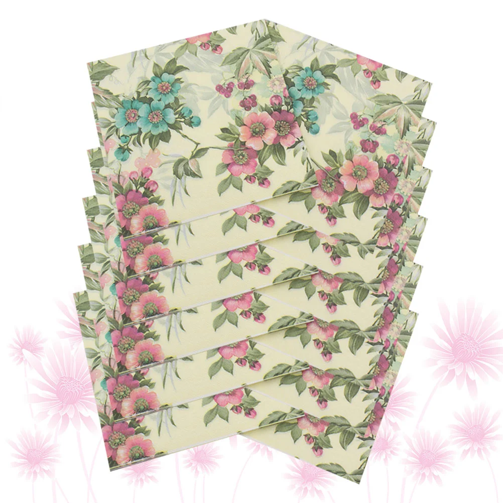 20 servilletas de té de papel para fiesta, pañuelos faciales para toallas de colores, impresión de flores