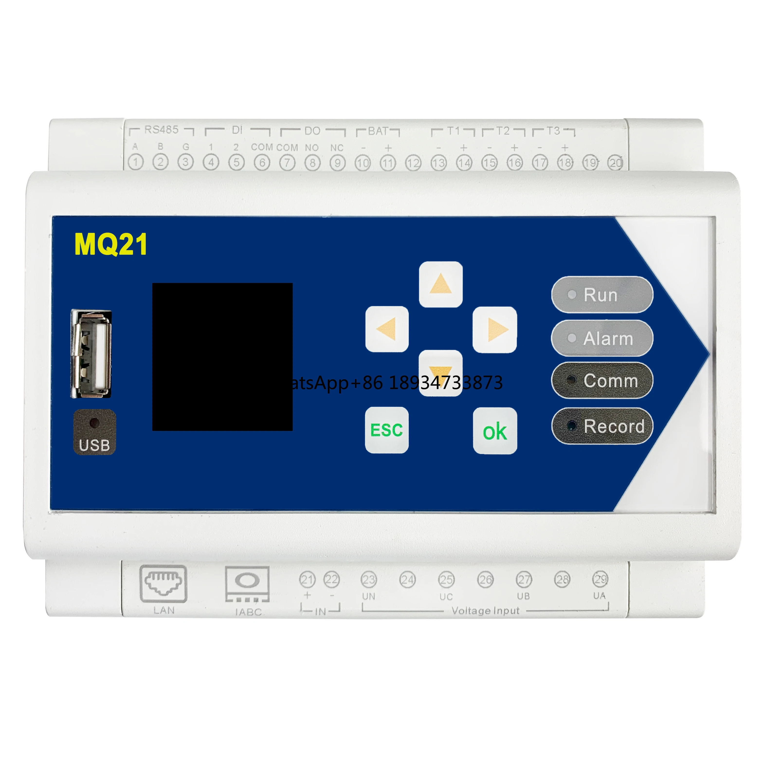 MQ21 Digital Power Quality Analyser DIN-Rail Meter Temperature & Humidity Measurement Uninterrupted Current Measurement