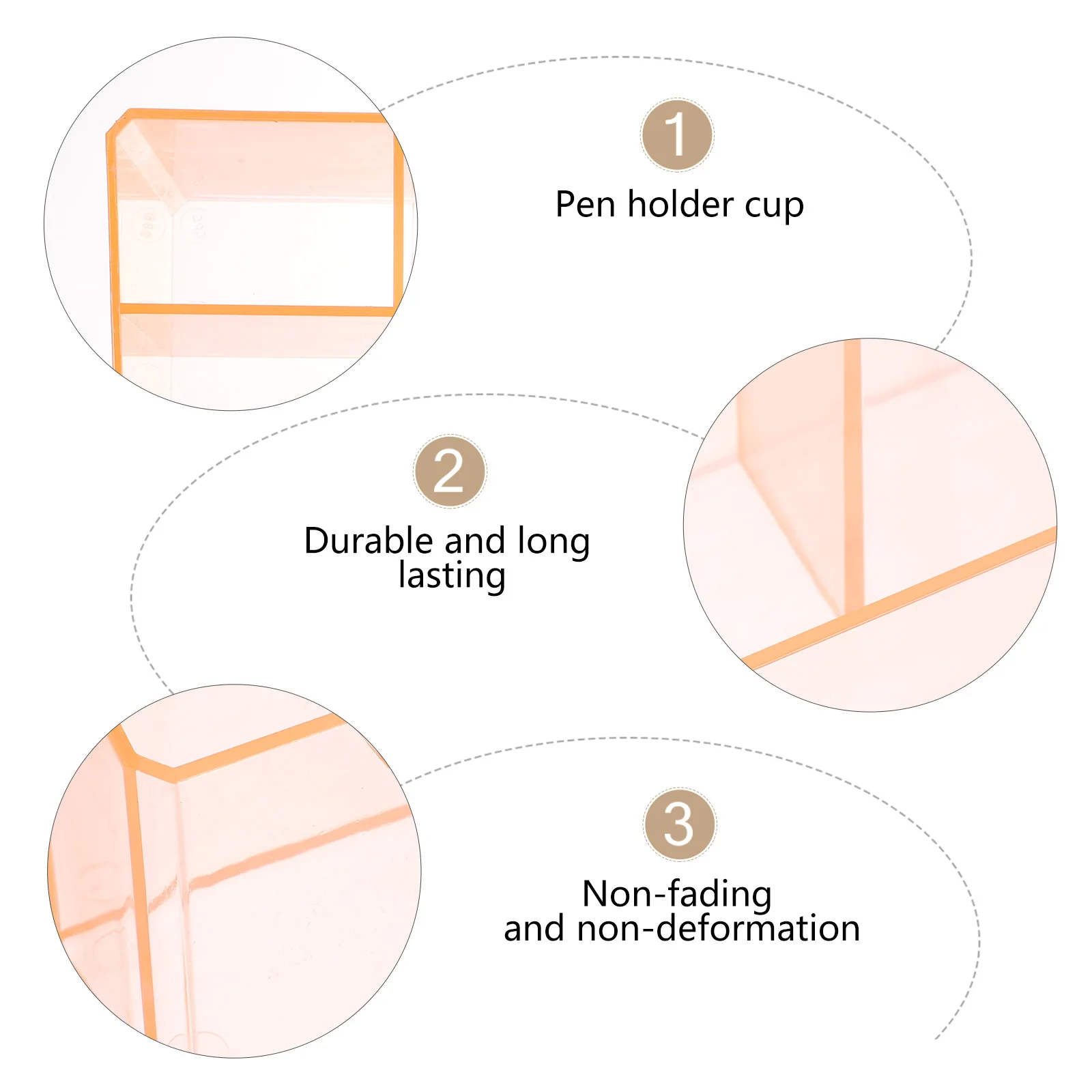 

Penholder Multi-grids Desktop Stationery Organier Acrylic Large Capacity Cup Pencil Random Color