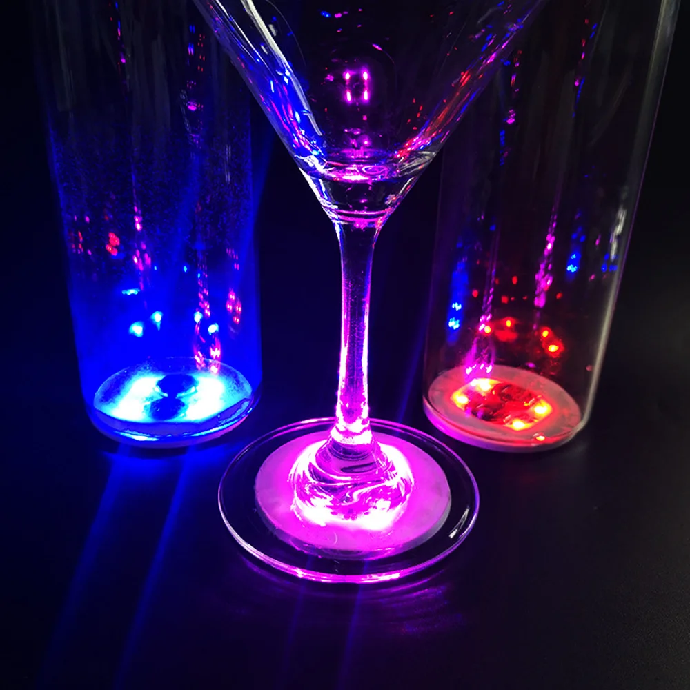 Botellas LED, posavasos, lámparas luminosas, pegatinas para tazas, luces alimentadas por batería, Bar de Navidad, KTV, fiesta de boda, cóctel, vasos, florero