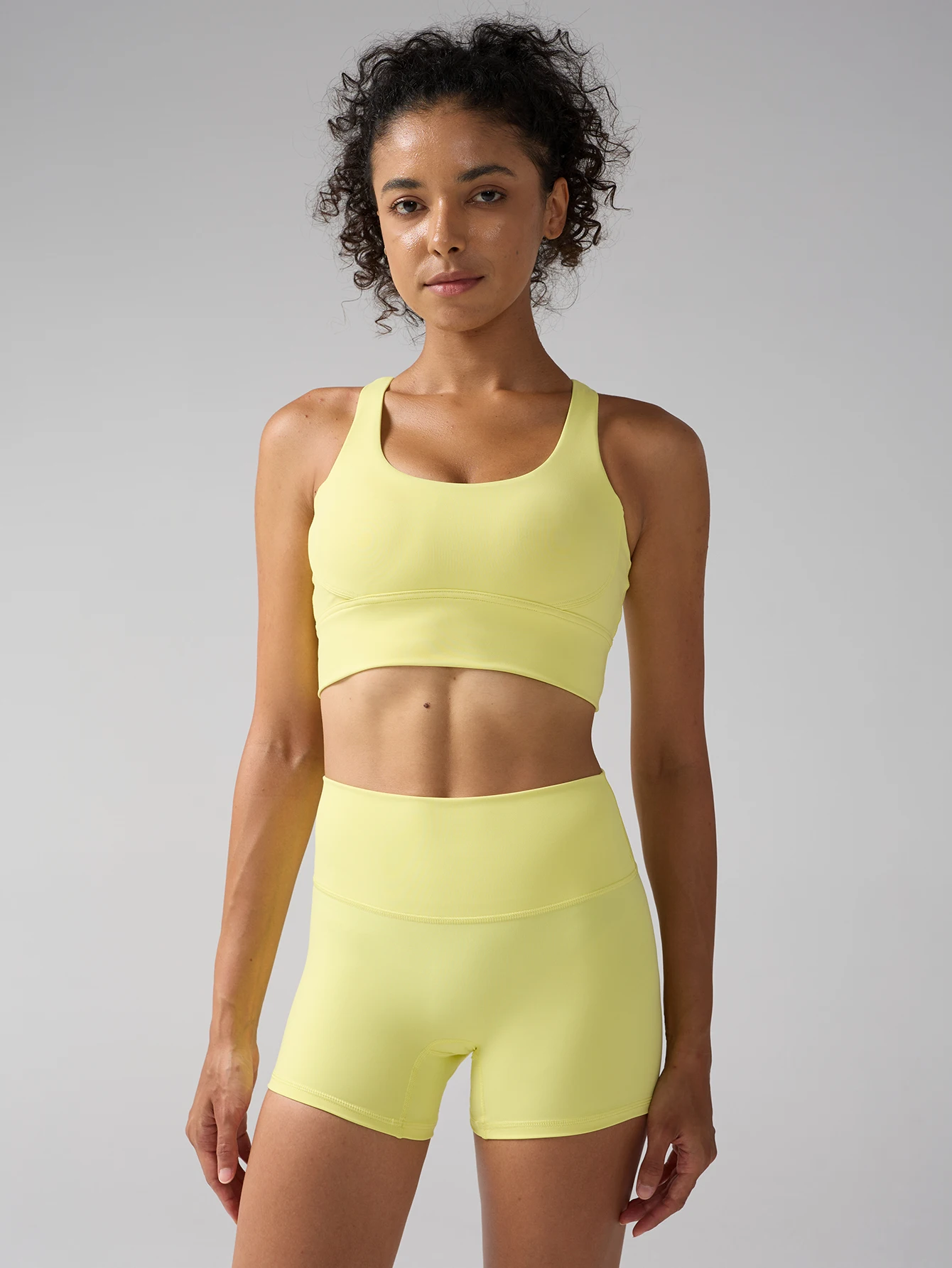 Women 2 Pieces Yoga Short Sets Cross Beautiful Back Yoga Bra High Waist Elasticity Yoga Shorts Cycling Fitness Leisure Sport Set