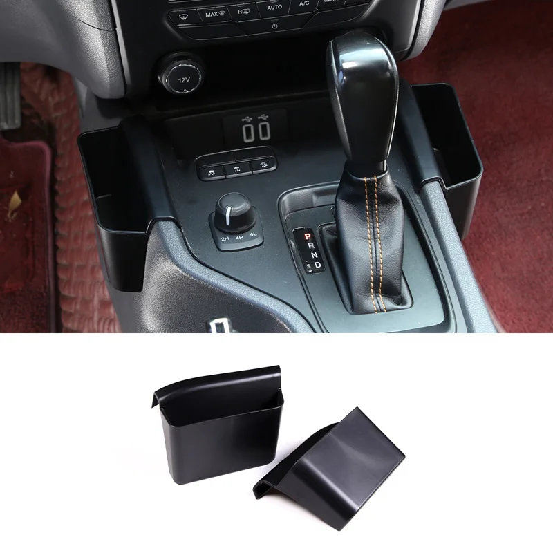 For Ford Ranger T6 P375 2015-2021 Black Center Console Side Storage Box Multi-Function Mobile Phone Tray Car Accessories 3