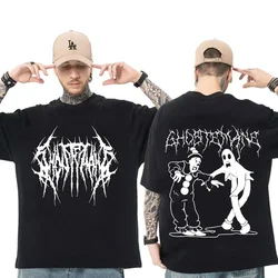 Men Women Print T-shirt Fashion Hip Hop Metal Gothic Rock T Shirt Loose Streetwear Summer Loose Sport T Shirt Y2K Short Sleeve