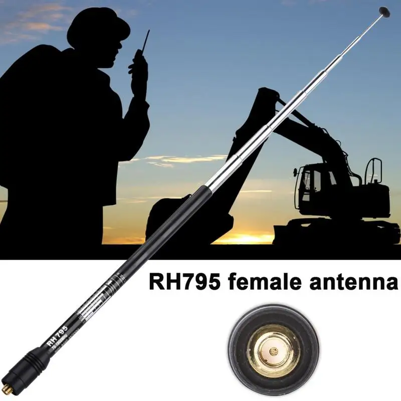 RH795 antena hembra SMA hembra de banda ancha 70-1000MHz escáner DIGITAL Antena de mano