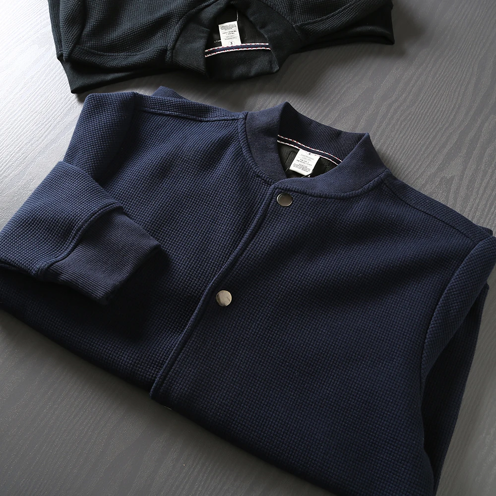 

Высококачественная ткань Wfle, бейсбольный воротник, мужская повседневная куртка, верхняя одежда, весенняя мода, городской стиль, удлиненный рукав, приталенный крой.