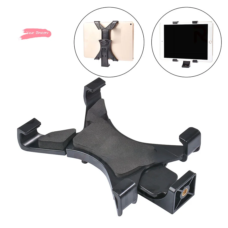Y-Universal Tablet Phone Tripod Mount Tilt Adjust 360° Rotating Stand Holder Clip for iPad Mini Air pro 12.9 Xiaomi Huawei Pad