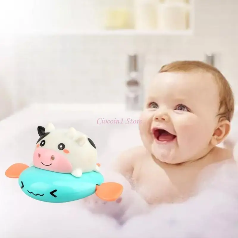 Y1UB Baby Bath Educational Bathroom Playing Swimming Toy Cow Touches Smoothly