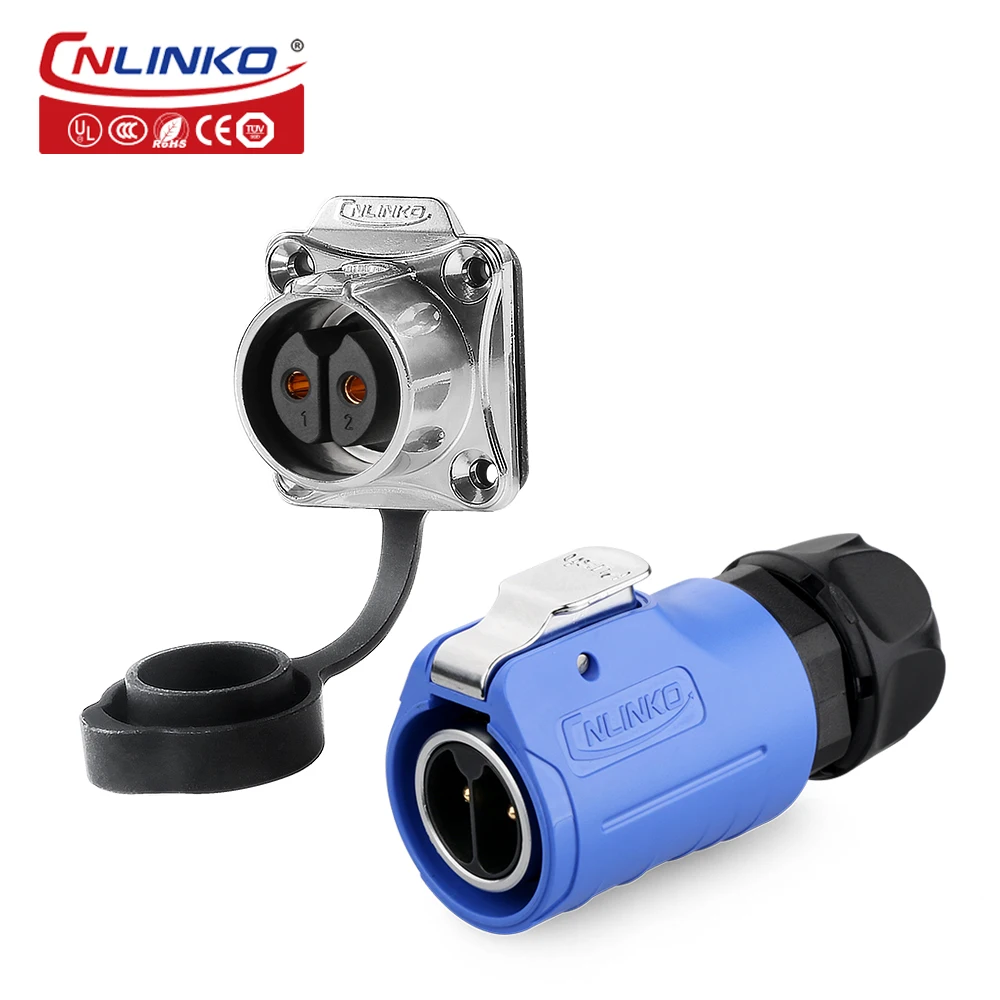 CNLINKO M20 2~14 Pin Industrial Connector Outdoor Quick Locking Waterproof IP68 Circular Power Cable Power Connector Soldering