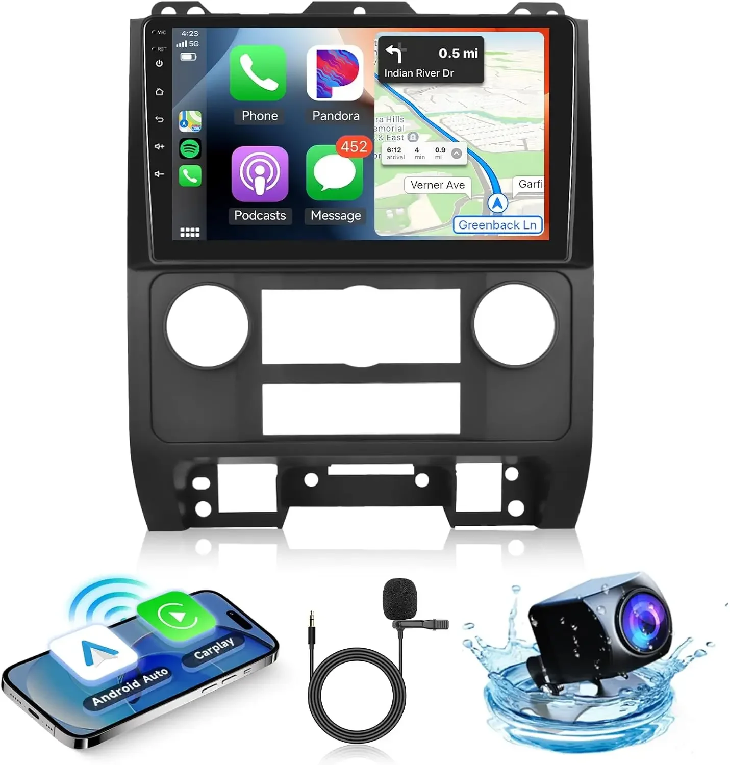 

Android 13 Car radio GPS Stereo For Ford Escape 2007-2012 Impreza multimedia Video Player 4G 8Core Autoradio Carplay 2din Screen