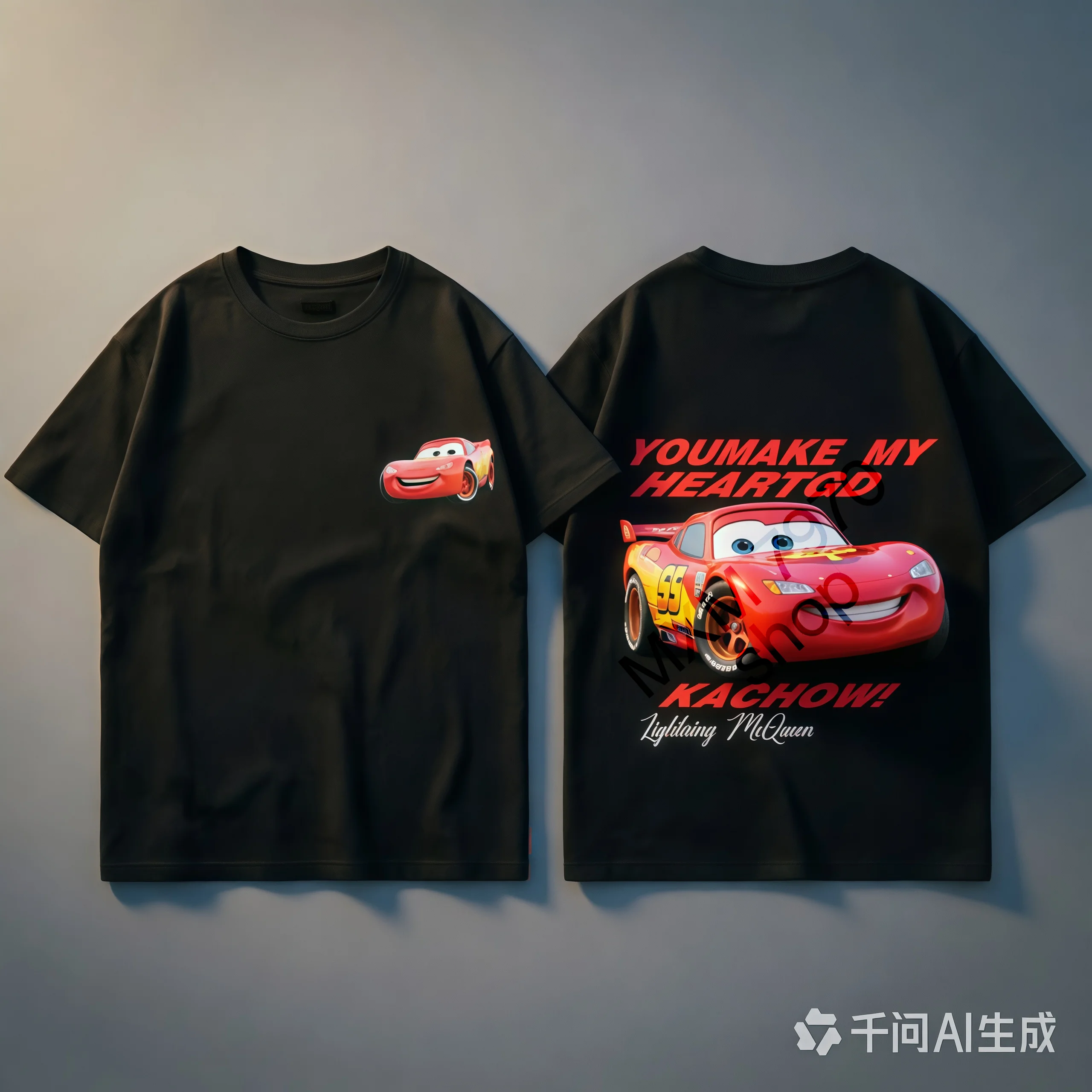 T-shirt graphique "I'm Speed" Lightning McQueen drôle 2026 - Haut d'été en coton pour couple, homme et femme