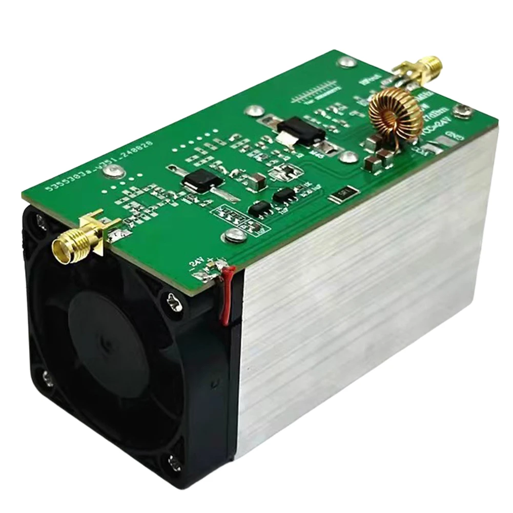 High Quality 915MHz 20W RF Power Amplifier Module with Heatsink Ideal for Ham Radio Applications