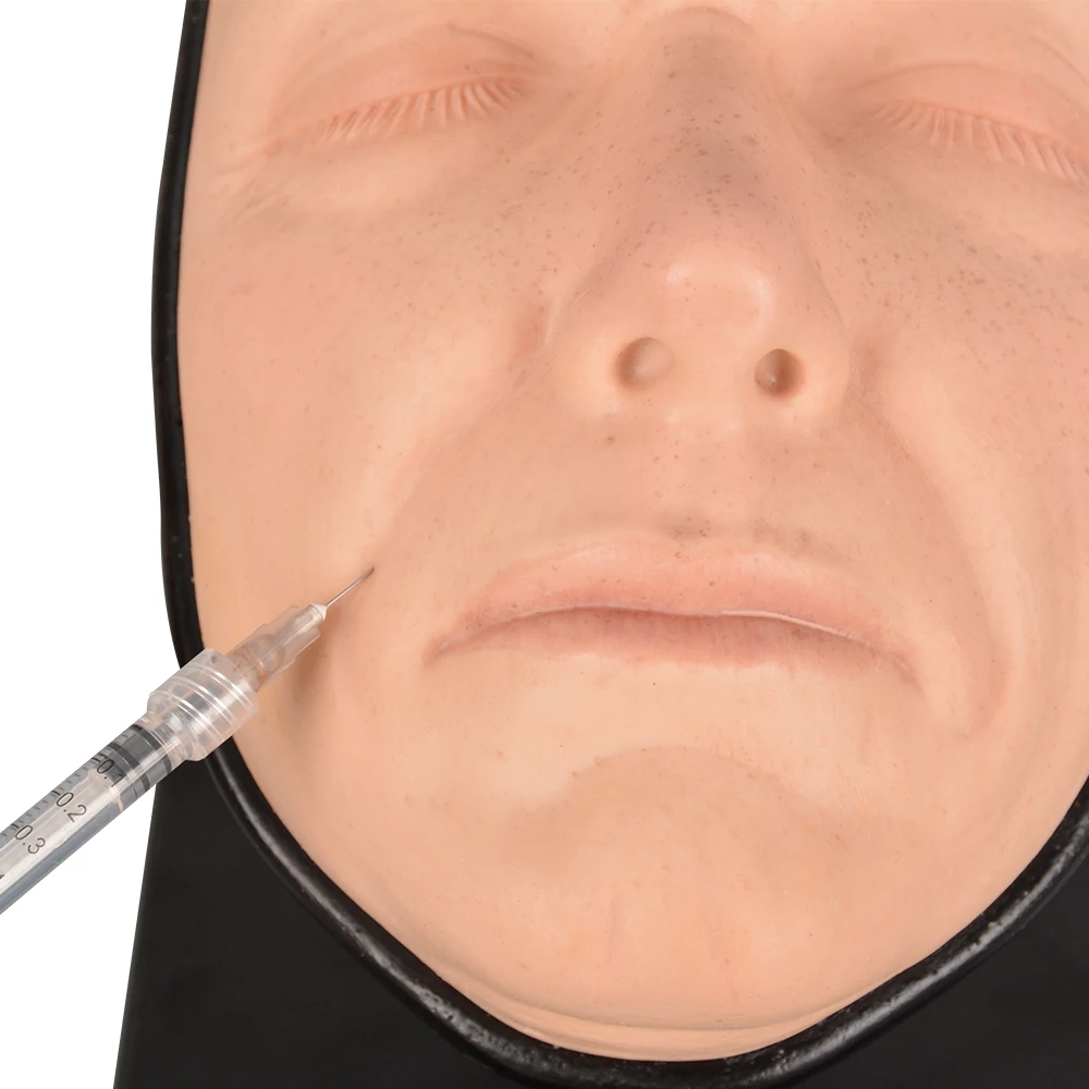 Multi-Directional Female Facial Injection Training Model Silicone Injection Mannequin Face Model for Botox Injection Practice