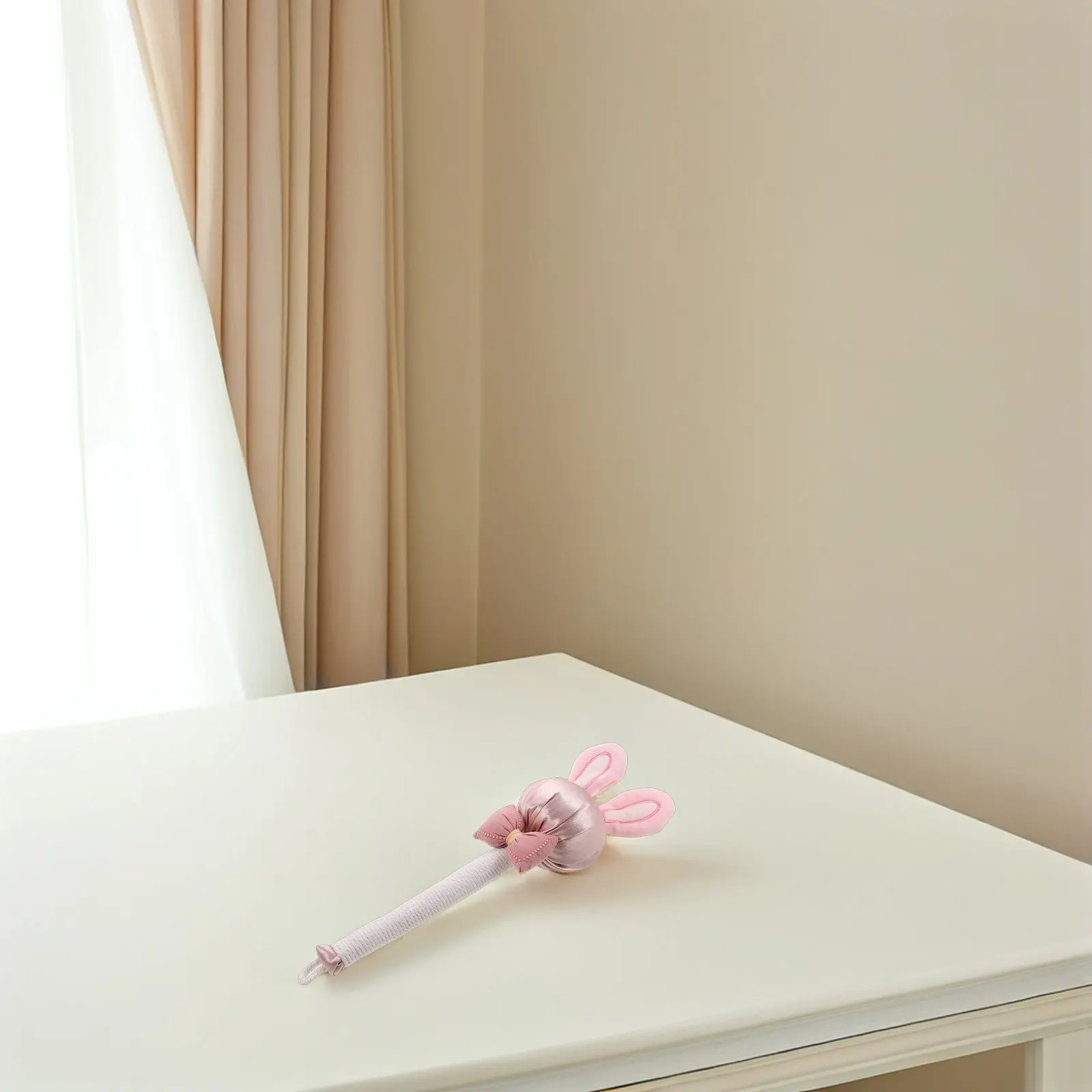 

Manual Mugwort Massage Hammer with Long Handle Soft Head Body Massager for Shoulders Back Waist Home Office Travel Use