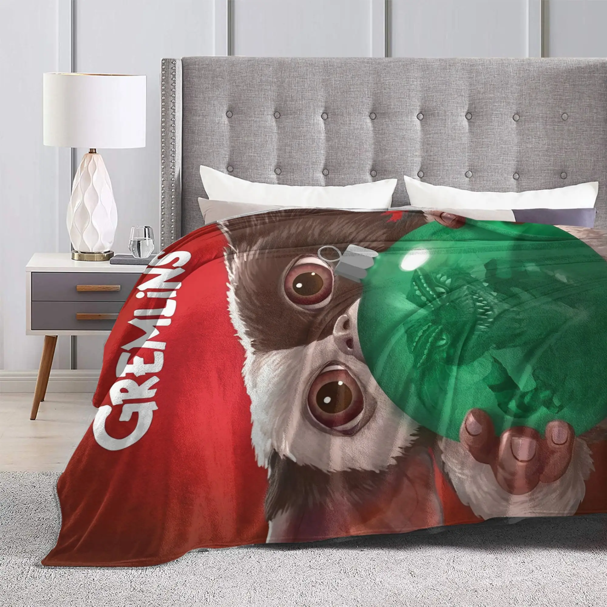 Gizmo Mogwai Monster Gremlins بطانية نزهة الفانيلا رمي بطانية للأريكة كرسي أريكة سرير تصميم دافئ ناعم جودة المفرش