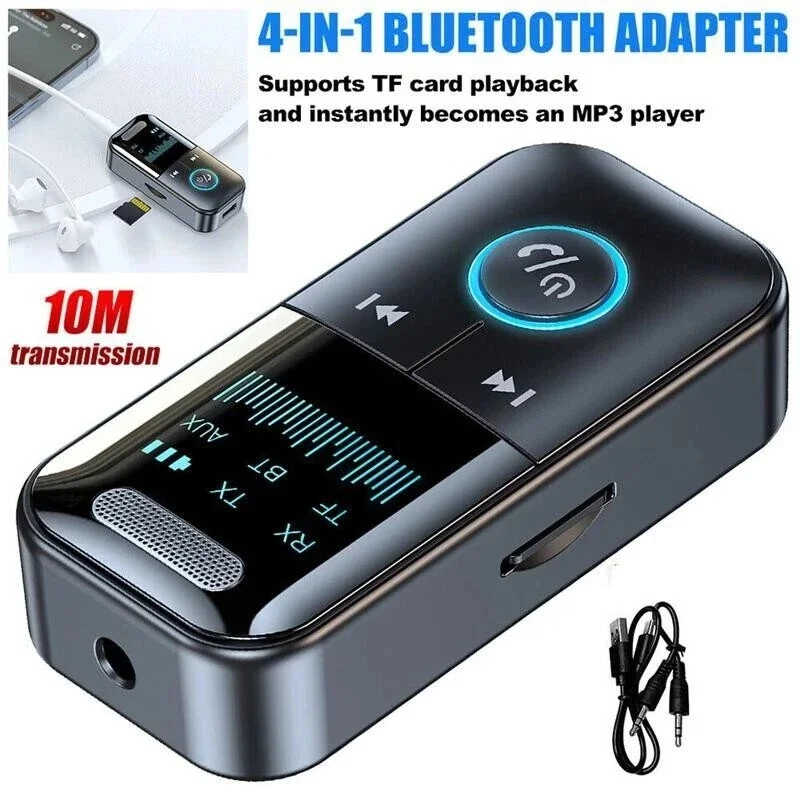 

Беспроводной Bluetooth-адаптер Мощный Bluetooth-передатчик Приемник Аудиоадаптер 3,5 мм Беспроводной музыкальный Bluetooth-приемник для телевизора
