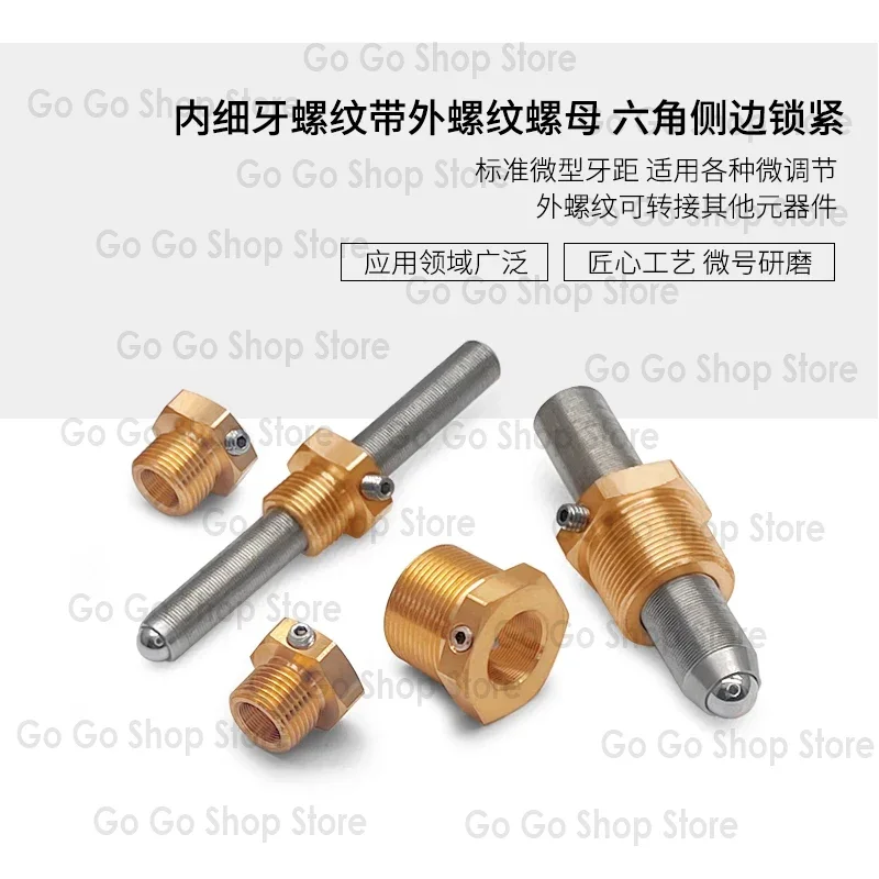 Hexagonal side locking fine tooth nut with adhesive top thread locking type high stability nut M4/M6 fine tooth