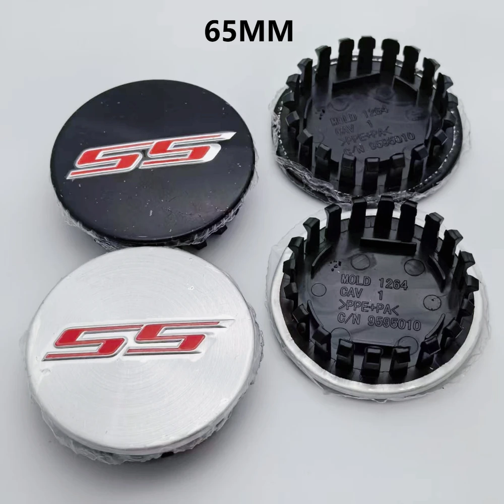 4 Stück 65 mm SS-Logo-Emblem, Auto-Radnabenkappen, Räder, Nabenfelge, Radkappen, Abdeckung, ersetzen Styling-Zubehör für Chevrolet SS Camaro