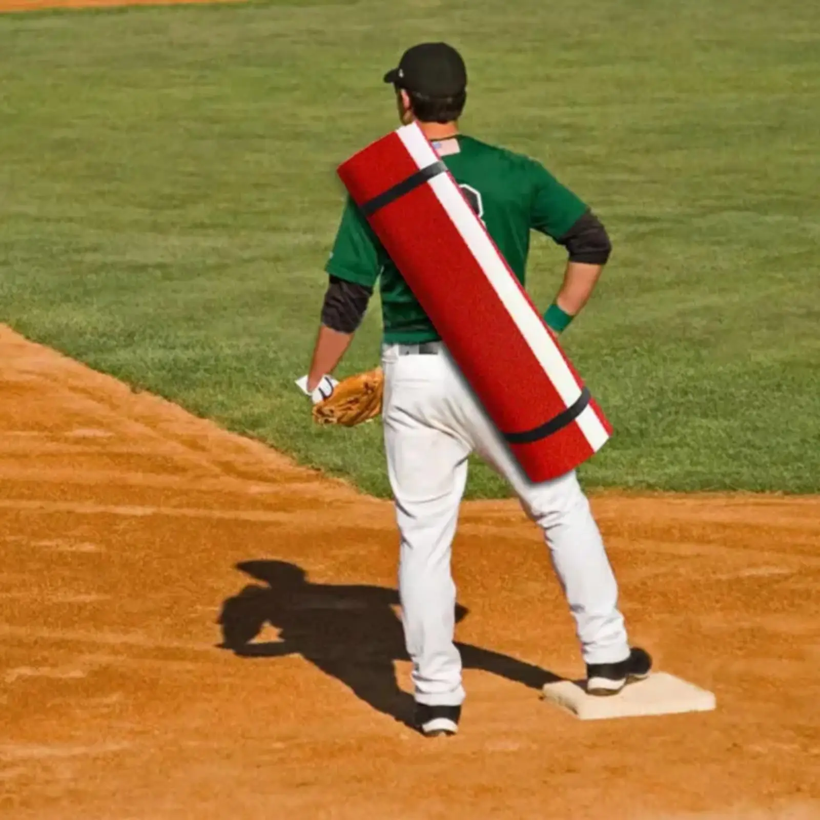 Baseball Hitting Mat with Home Board Turf Like Baseball Mat with Home Board Thick for Softball Athletes, Backyards
