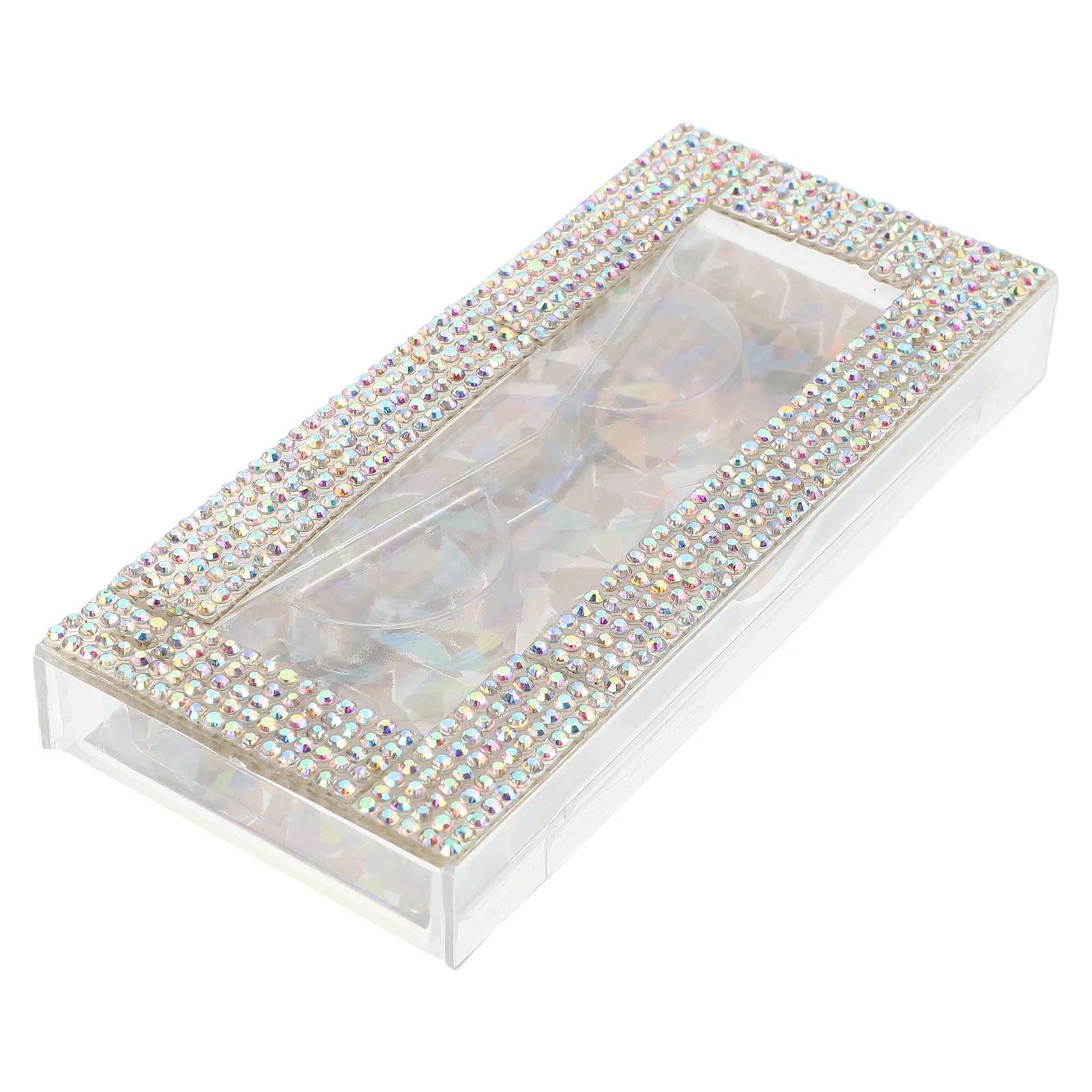 라인스톤 속눈썹 보관함 슬라이드 아웃 트레이 여행용 정리함 인조 속눈썹 메이크업 케이스 홀더 컨테이너