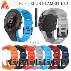 Silicone band Strap For Suunto Ambit Series 1/2/3 Wristband For SUUNTO Ambit 2S/2R/3P/3S/3R Sports WatchBand Accessories New