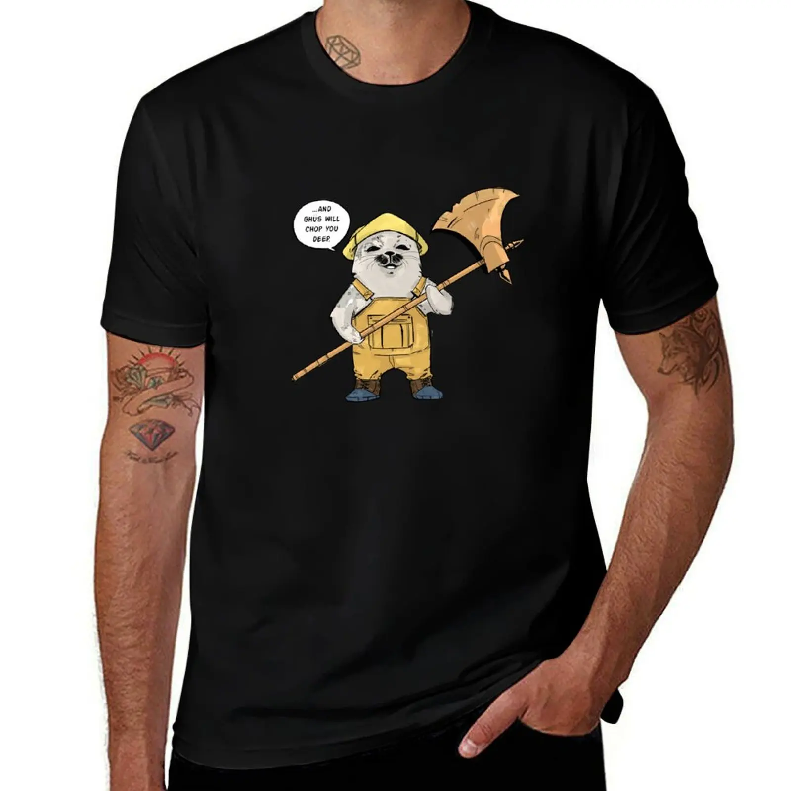 

Ghus T-Shirt Plus Size Gym Sports T-Shirt