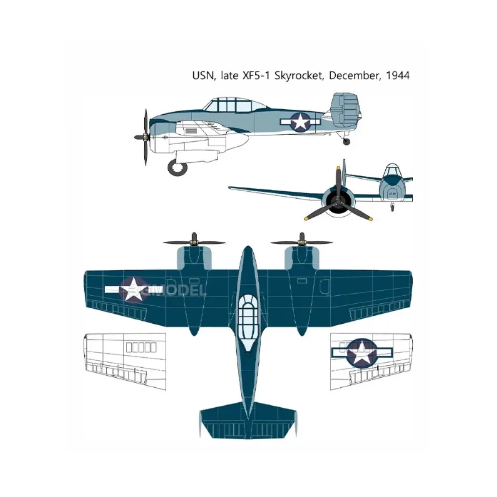 Academy Plastic Assemble Modellbausatz 12363 Grumman XF5F Skyrocket Fighter Plastikmodellbausatz im Maßstab 1:48