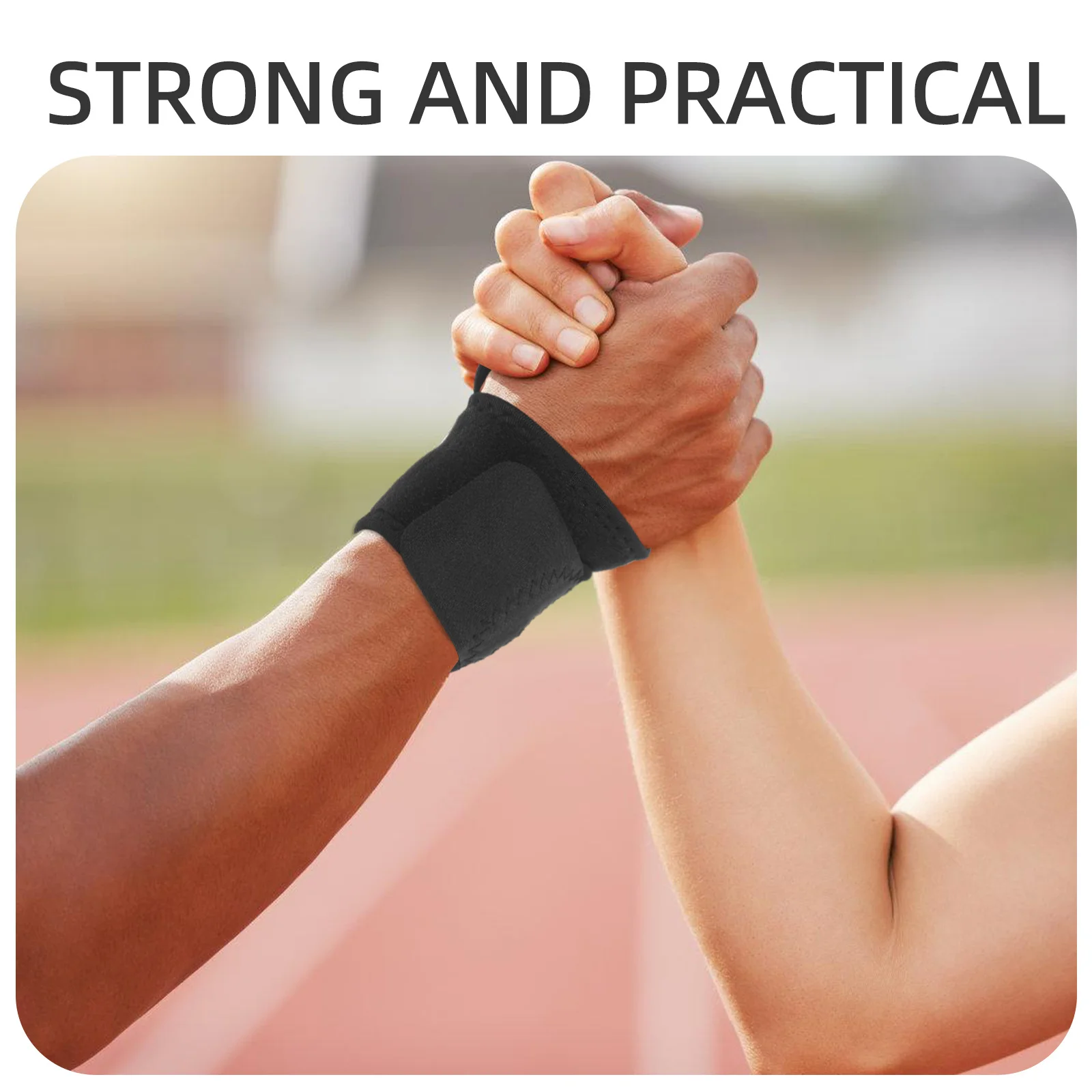 

2Pcs Sports Wrist Wrap Adjustable Fitness Wrist Brace Comfortable Breathable Support for Exercise Weightlifting Basketball