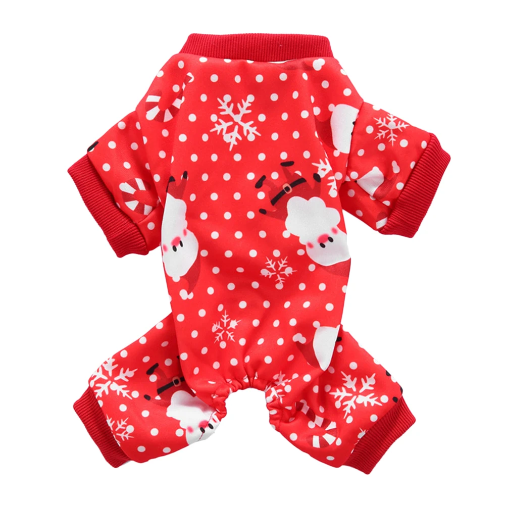 

Dog Clothes Warm Winter Outfit Fashion Christmas Santa Snowflake Clothes Pet Party Costume Pet Jumpsuit Costume