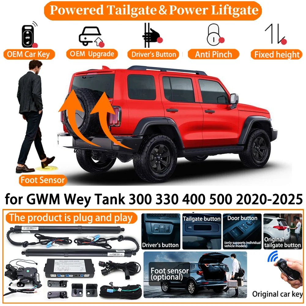 

Car Powered Tailgate system for GWM Wey Tank 300 330 400 500 2020-2025 Automatic Electric Power Tailgate Tail Gate Lift kit