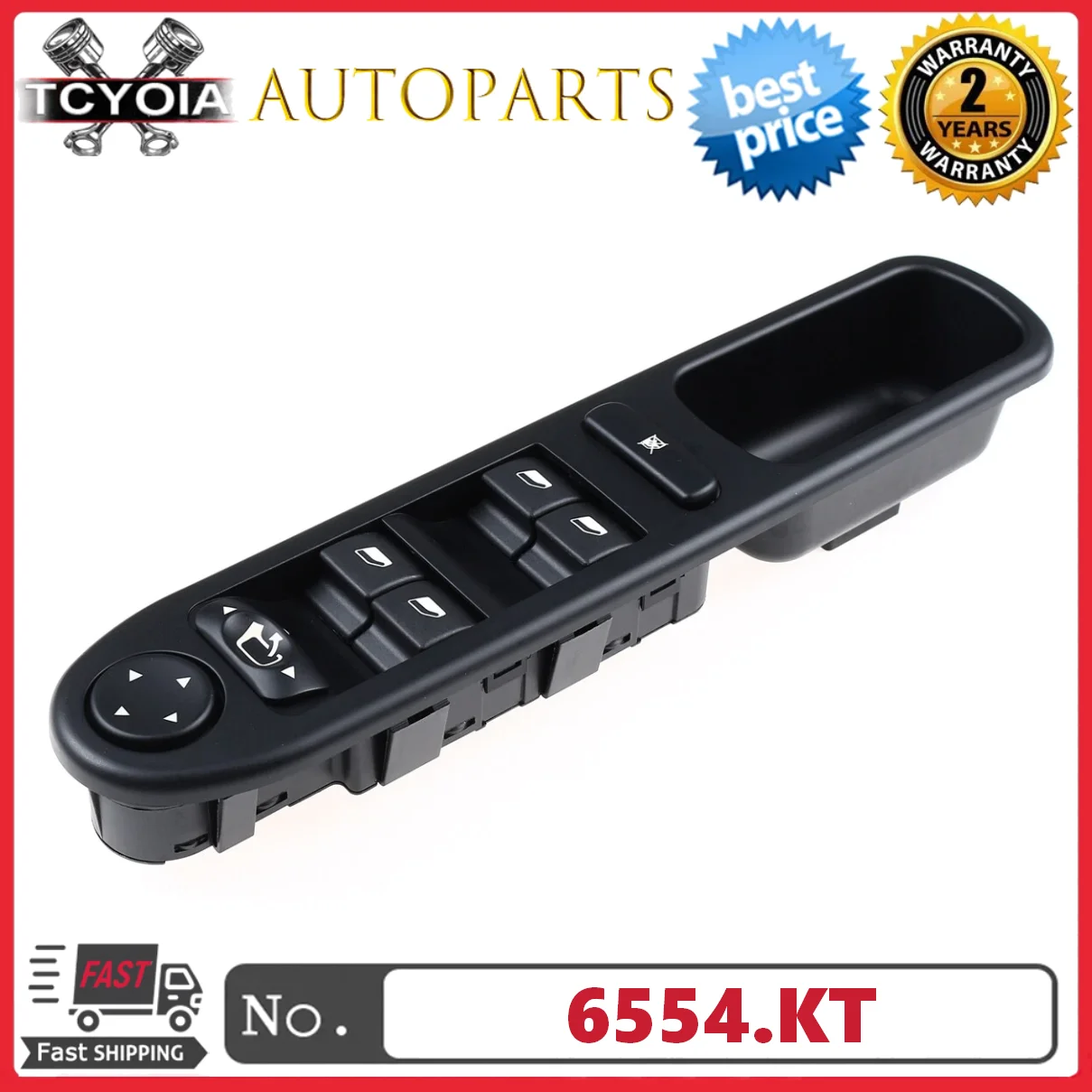 

6554KT 6554.KT LHD Master Electric Power Window Control Switch For Peugeot 307 307SW 307CC 2000-2014