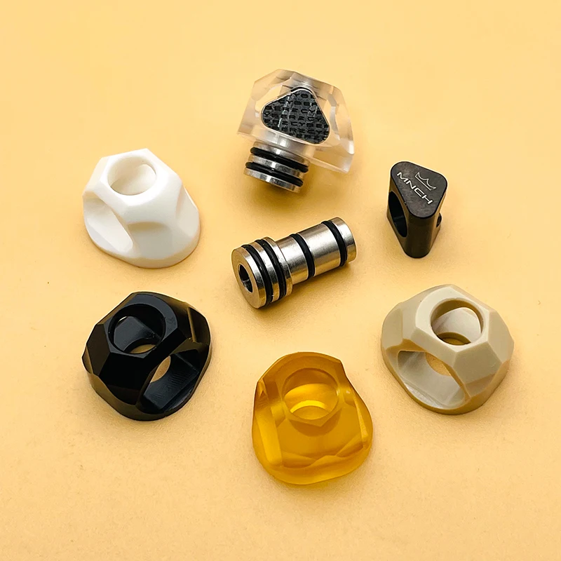 Chế Độ Quân Chủ Mạng 2 Phong Cách 510DripTip Cho BB/Phôi Hộp Và Chế Độ Quân Chủ POM Màu Vòng 316SS PC POM PEI nhìn Trộm Chất Liệu